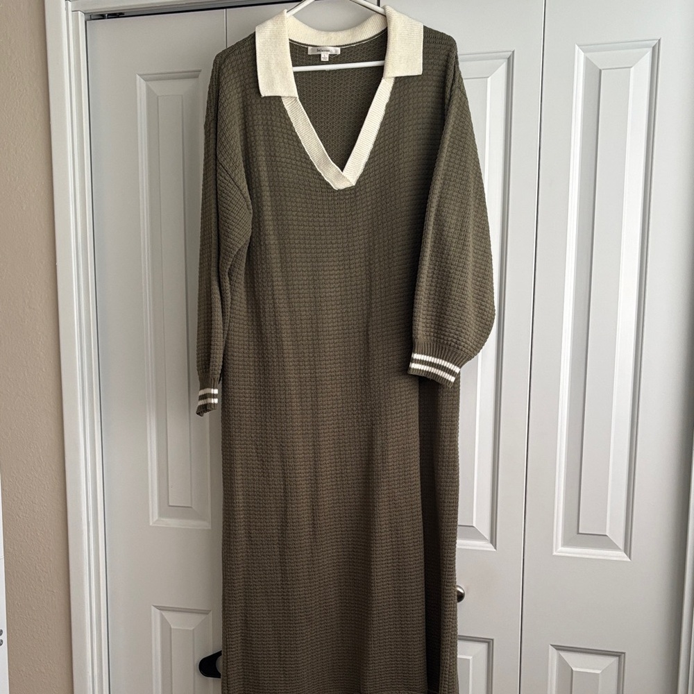 Green Knit Maxi Dress